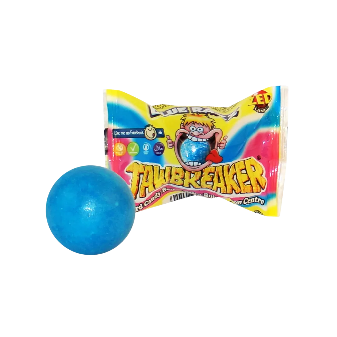 Mėlynųjų aviečių skonio saldainis BLUE RAZZ JAWBREAKER, ZED, 13 g