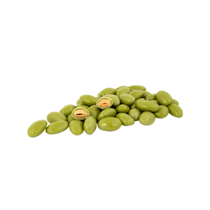 Migdolai su baltuoju šokoladu ir žaliosios arbatos Matcha milteliais