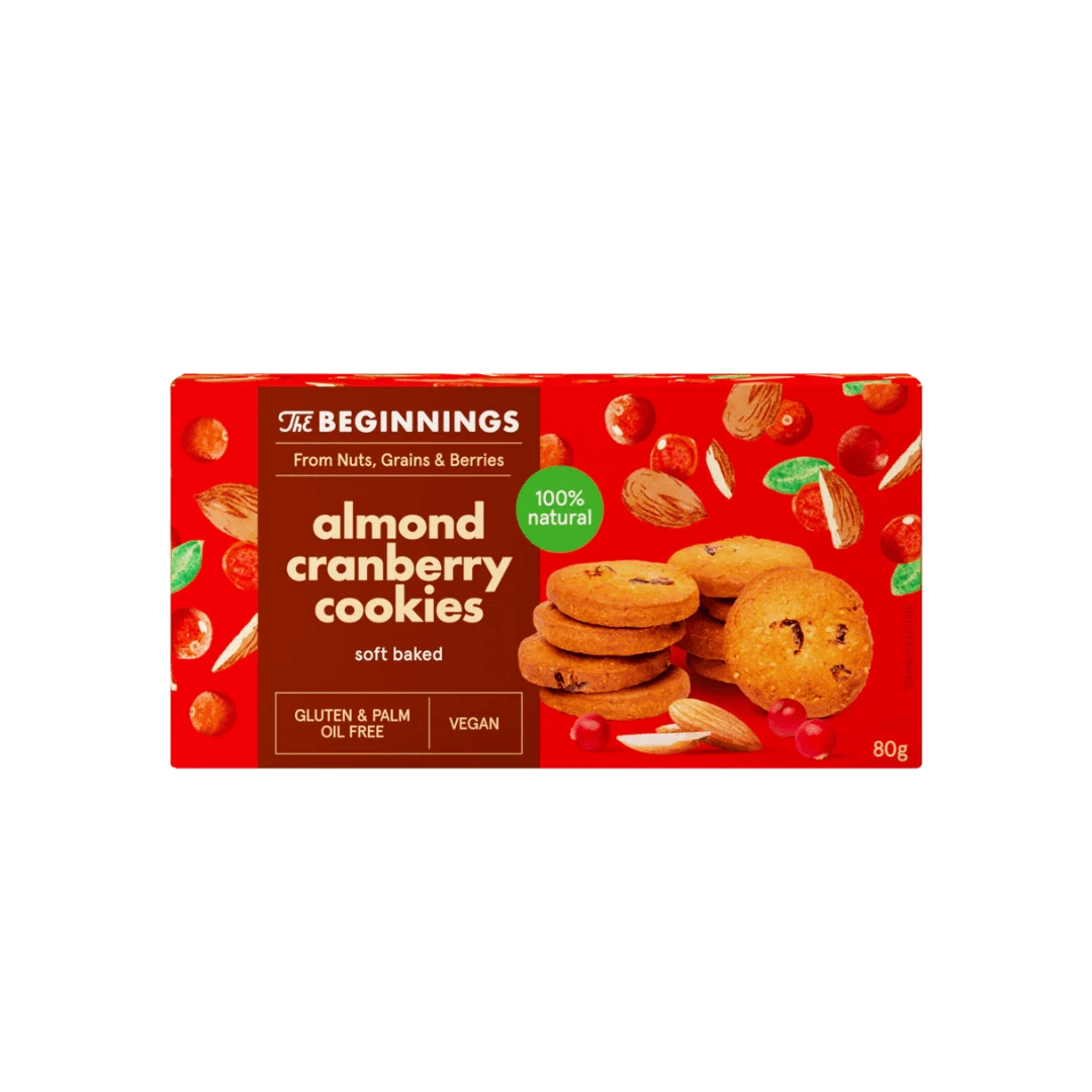 Migdolų sausainiai su spanguolėmis, THE BEGINNINGS, 80 g