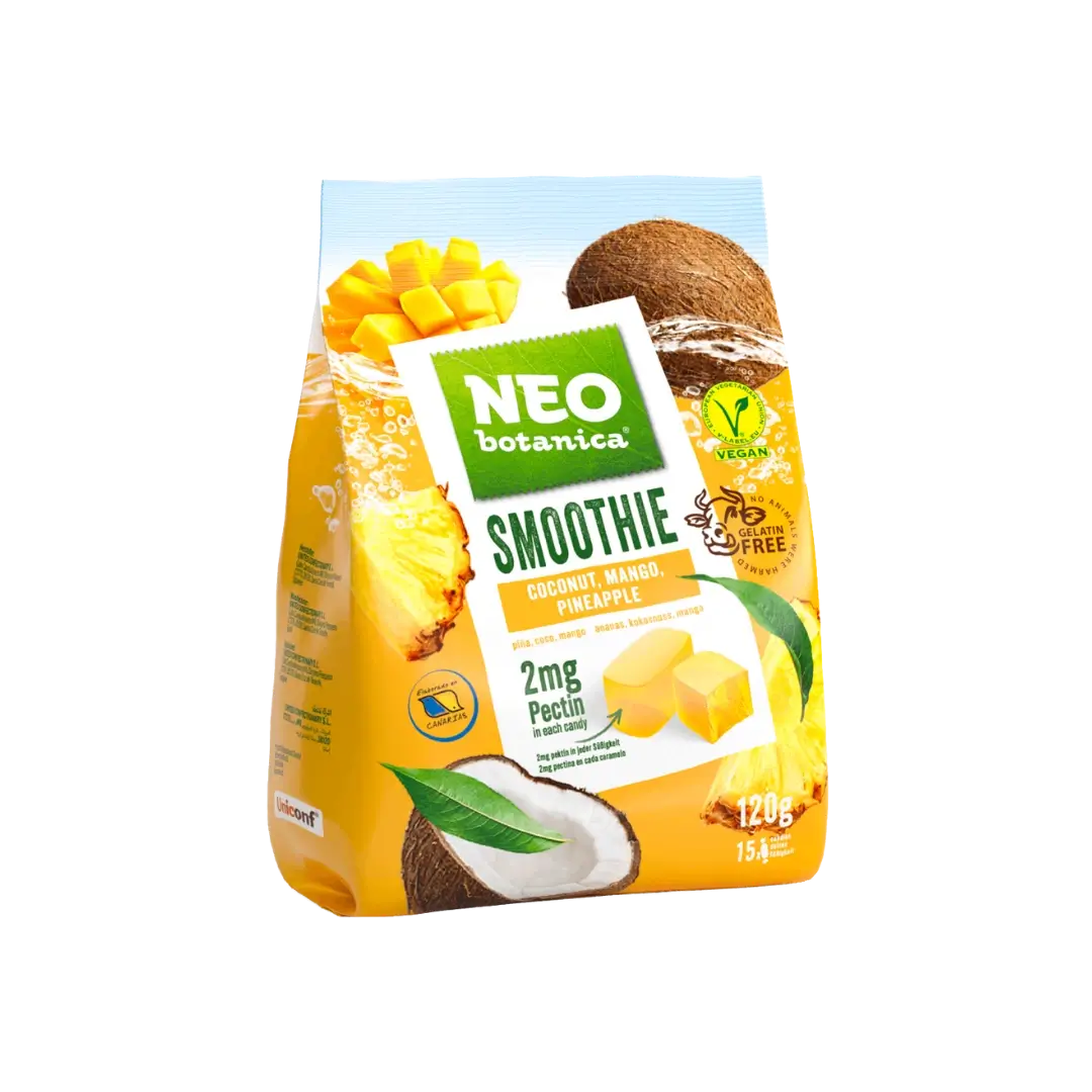 Minkšti saldainiai su tropiniais vaisiais, Neo Botanica, 120 g
