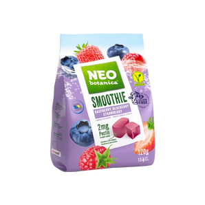 Mikšti saldainiai su uogomis, Neo Botanica pakuotė maišelis, 120g, be želatinos, vegan