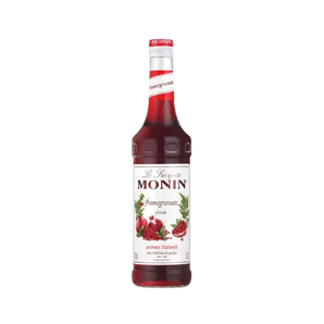 „Monin granatų sirupas, 0,7 l butelis“.