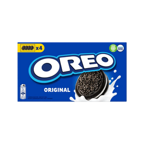 „Oreo Original“ kakaviniai sausainiai su vanilės kremu, 176 g pakuotė.