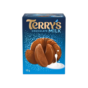 „Terry’s Orange Milk Chocolate“ – pieniškas šokoladas, 145 g pakuotė.