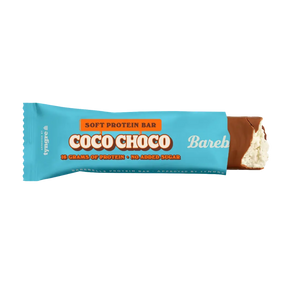 Proteininis batonėlis šokoladukas su kokosiniu įdaru, be cukraus