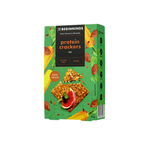 Baltyminiai krekeriai su daržovėmis, grikiais ir žolelėmis, 80 g.