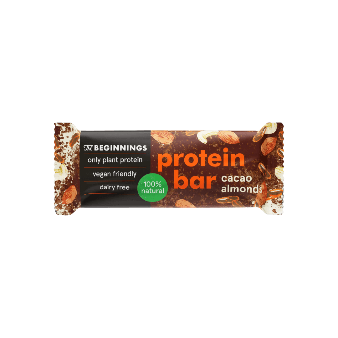 Proteininis batonėlis su kakava, migdolais, anakardžiais ir kokosu, 40 g.