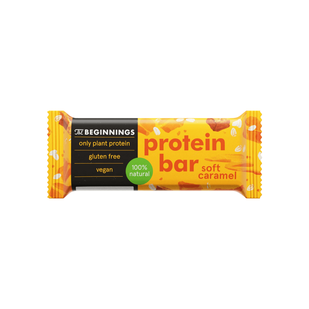 Proteininis batonėlis su karamele, THE BEGINNINGS, 40 g