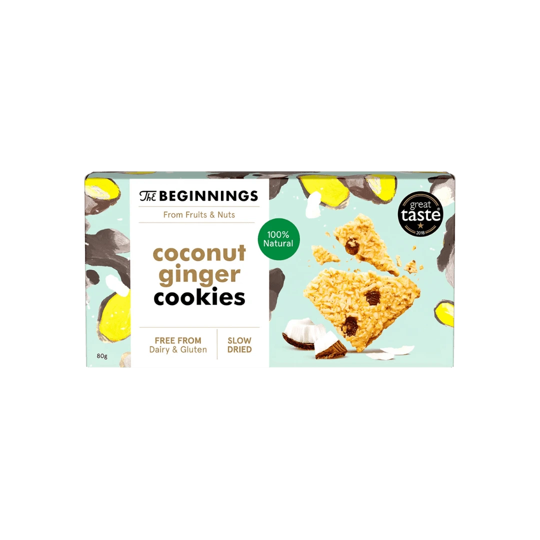 Sausainiai su kokosu ir imbieru, THE BEGINNINGS, 80 g