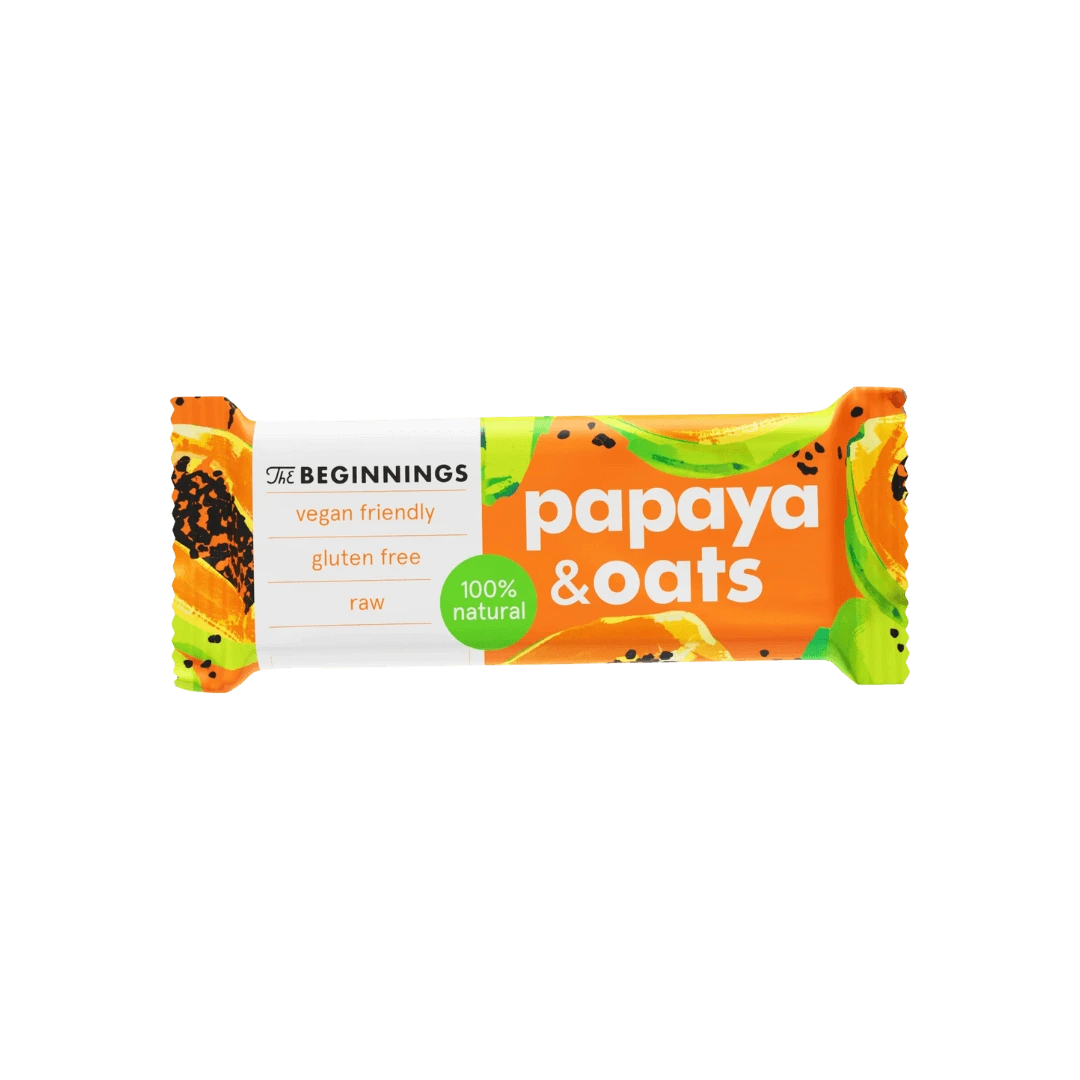 Batonėlis su papajomis, THE BEGINNINGS, 40 g