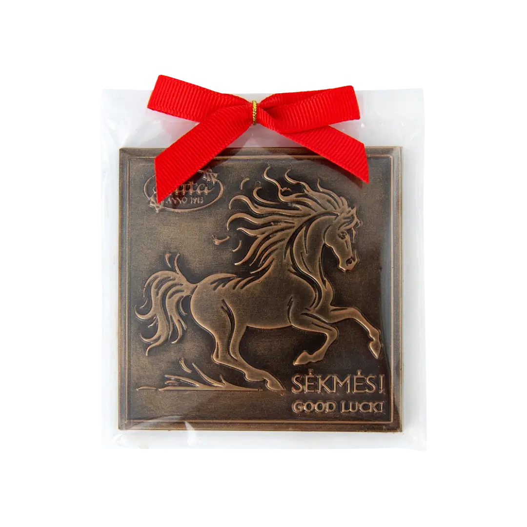 Reljefinis juodasis šokoladas Sėkmės!, RŪTA, 45 g