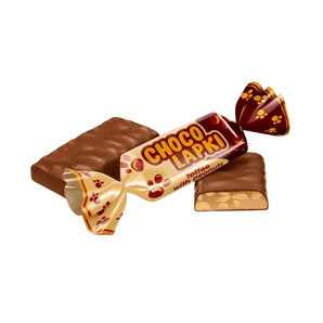 „Roshen Choco Lapki“ karameliniai saldainiai su žemės riešutais šokolade, 1 kg pakuotė.