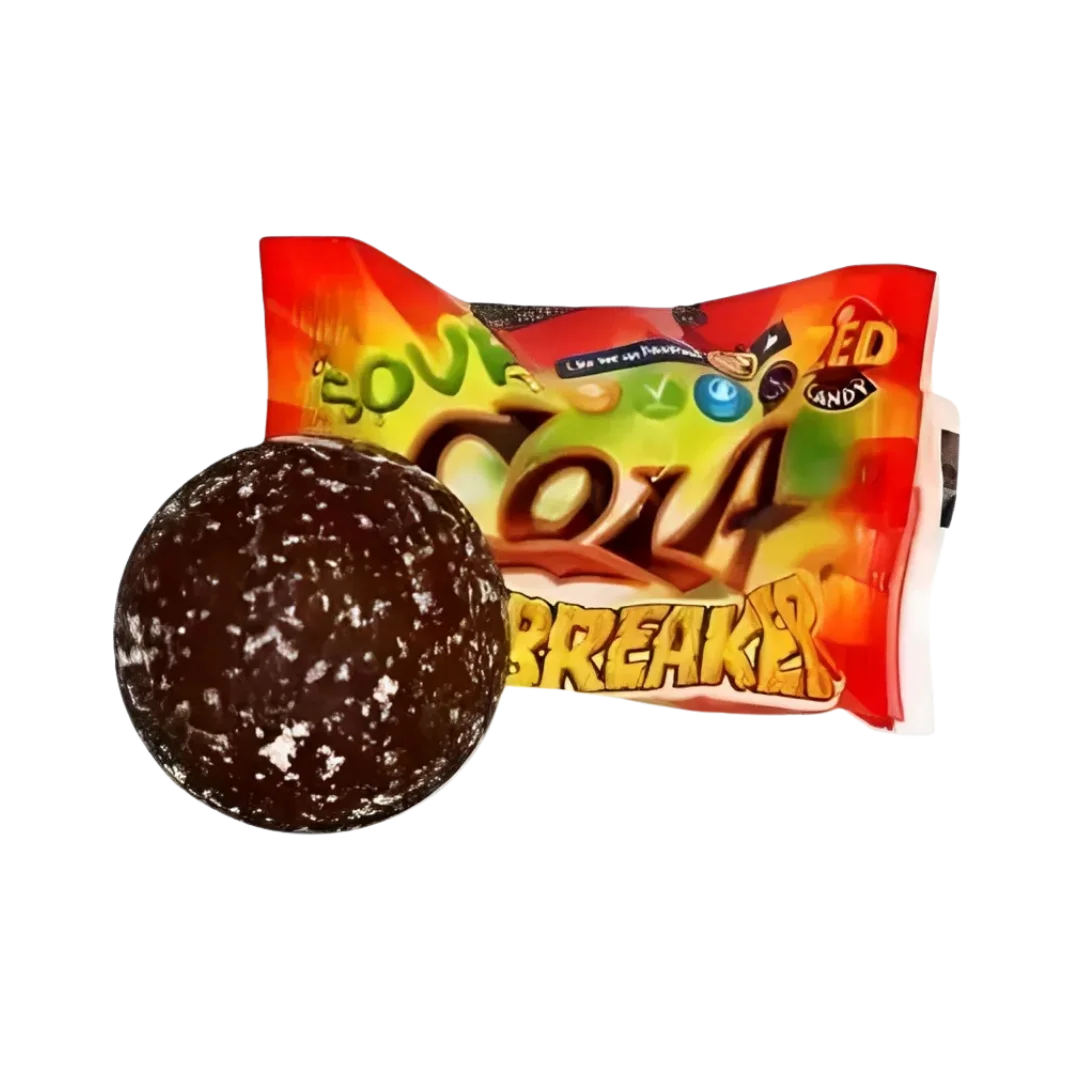 Rūgštus kolos skonio saldainis SOUR COLA JAWBREAKER, ZED, 13 g