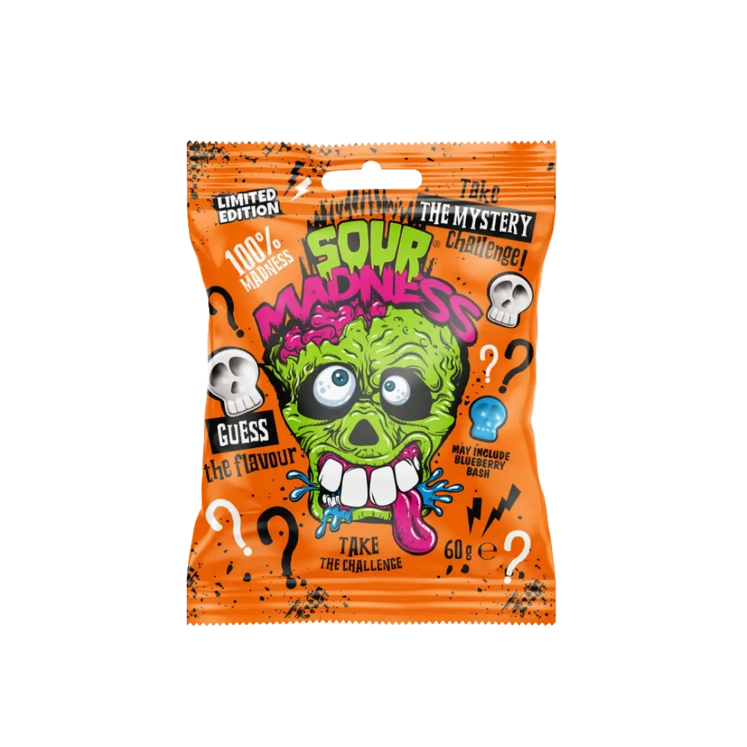 Rūgštūs saldainiai SOUR MADNESS CRUSH, 60 g – Bonboni