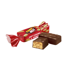 „Candy Nut Caramel“ saldainis su žemės riešutais ir karamele