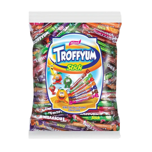 Kramtomi saldainiai Troffyum Stick lazdelės įvairių skonių 1kg maišas