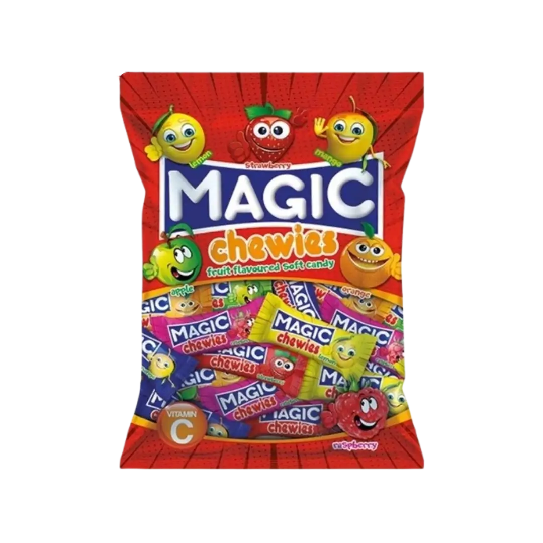 Sveriami sukramtomi saldainiai Magic chewies, Antat, maišas 1kg, bonboni