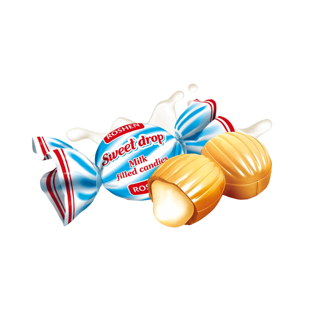 ROSHEN saldainiai „Sweet Drop“ su pienišku įdaru