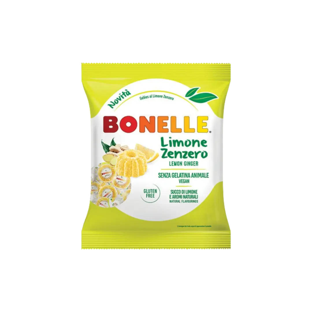 Minkšti žele saldainiai su imbieru ir citrina BONELLE, 175g