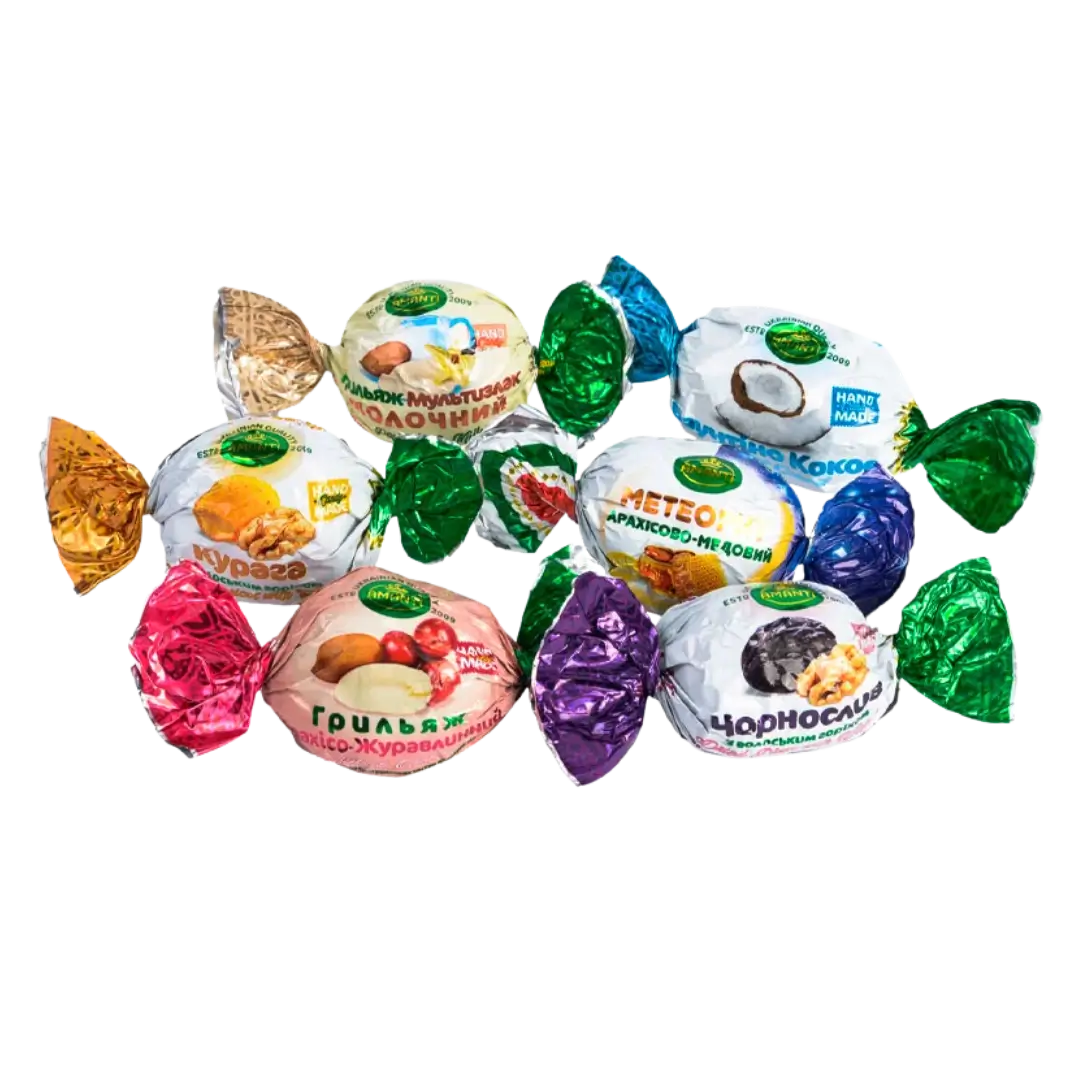 Įvairių skonių šokoladinių saldainių rinkinys AMANTI