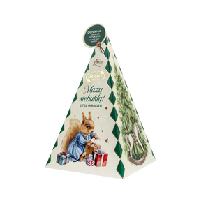 „Mažų stebuklų!“ saldainių dovanėlė su 5 rūšių saldumynais ir paslėptu žaislu gyvatėle, 140 g, retro stiliaus pakuotė.