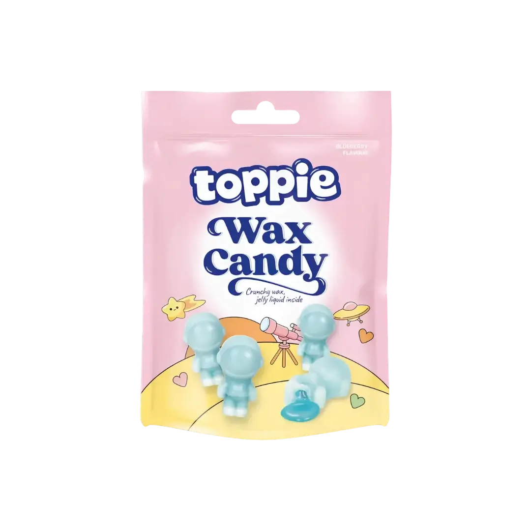 Skysti mėlynių saldainiai WAX CANDY, TOPPIE, 40g