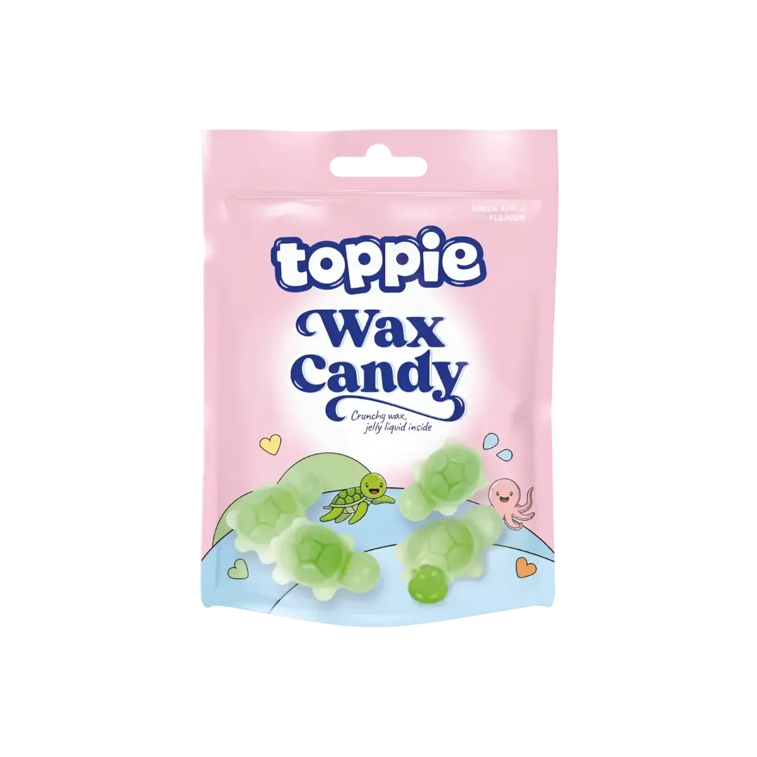 Skysti obuoliniai saldainiai WAX CANDY, TOPPIE, 40g