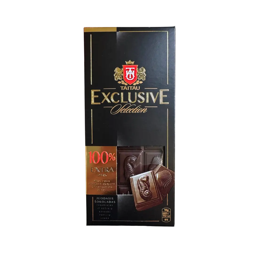 Juodasis šokoladas 100% TAITAU, 90 g