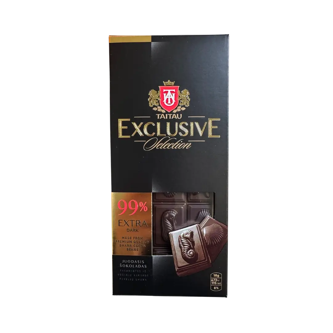 Juodasis šokoladas 99% TAITAU, 90 g