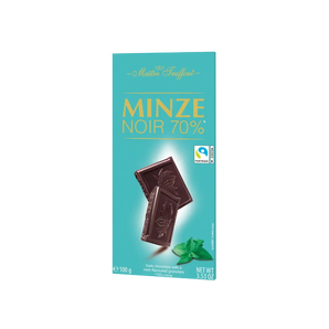 Juodas mėtinis šokoladas Bonboni, MAITRE TRUFFOUT MINZE NOIR 70% 100g