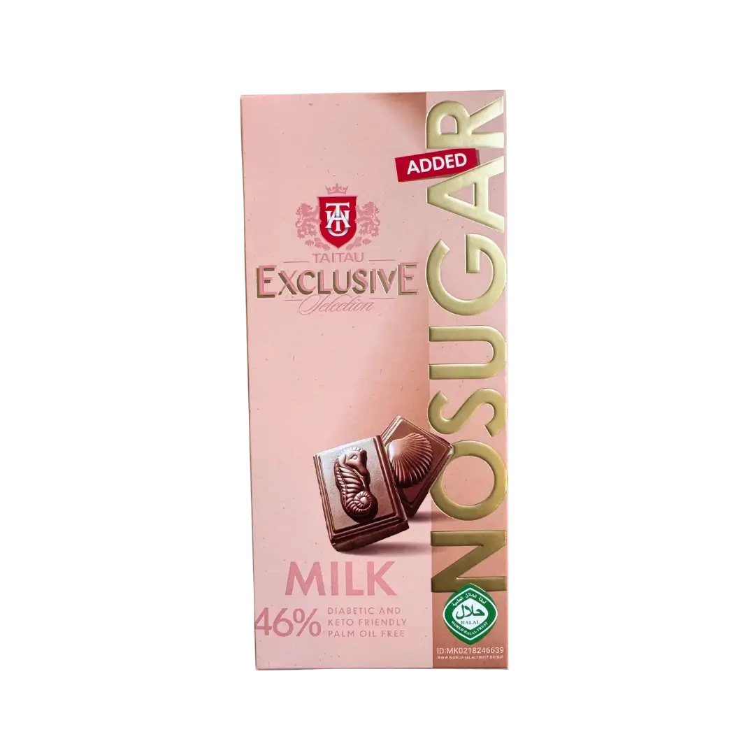 Pieninis šokoladas 46% TAITAU, be cukraus, 100 g