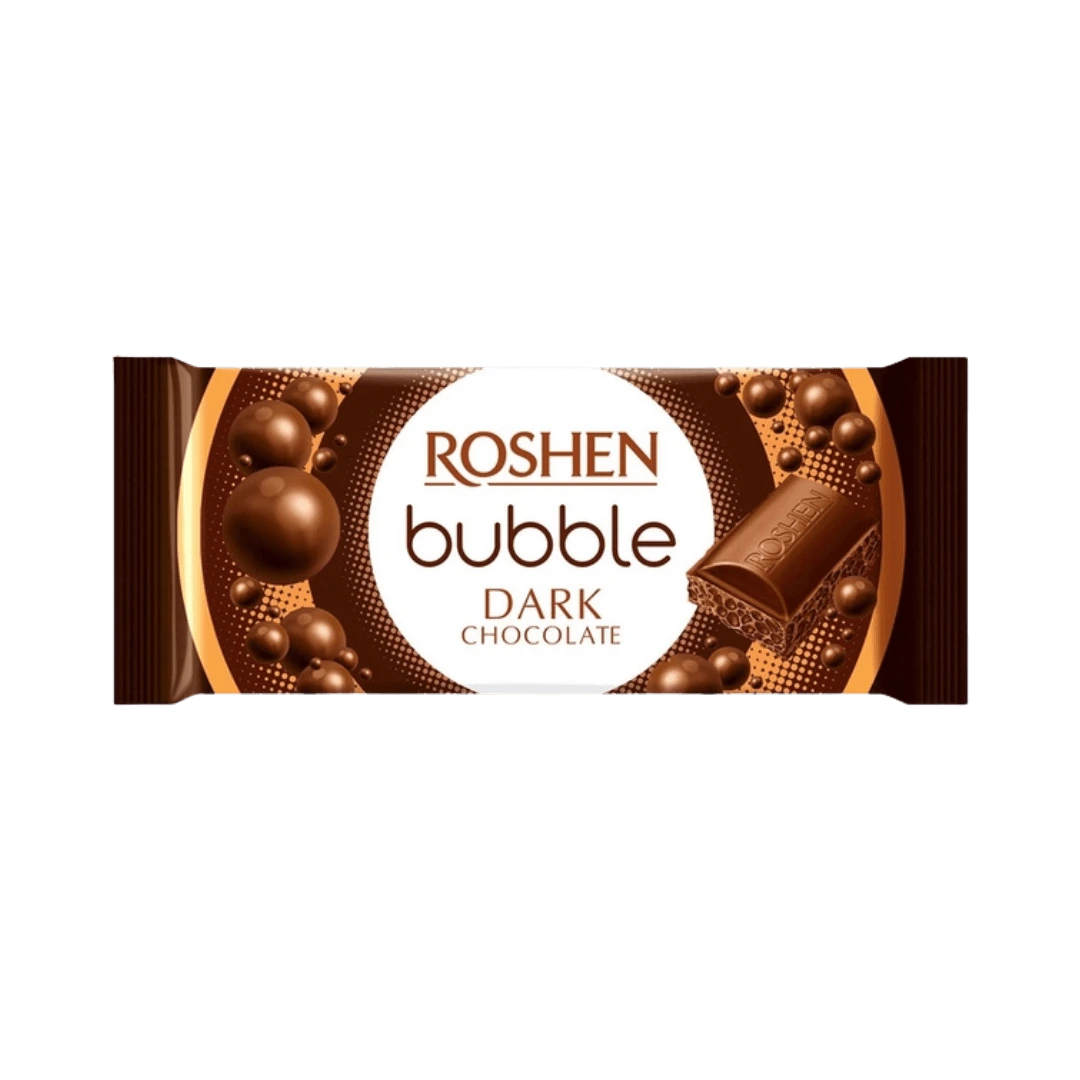 Juodas porėtas šokoladas, ROSHEN, 80 g