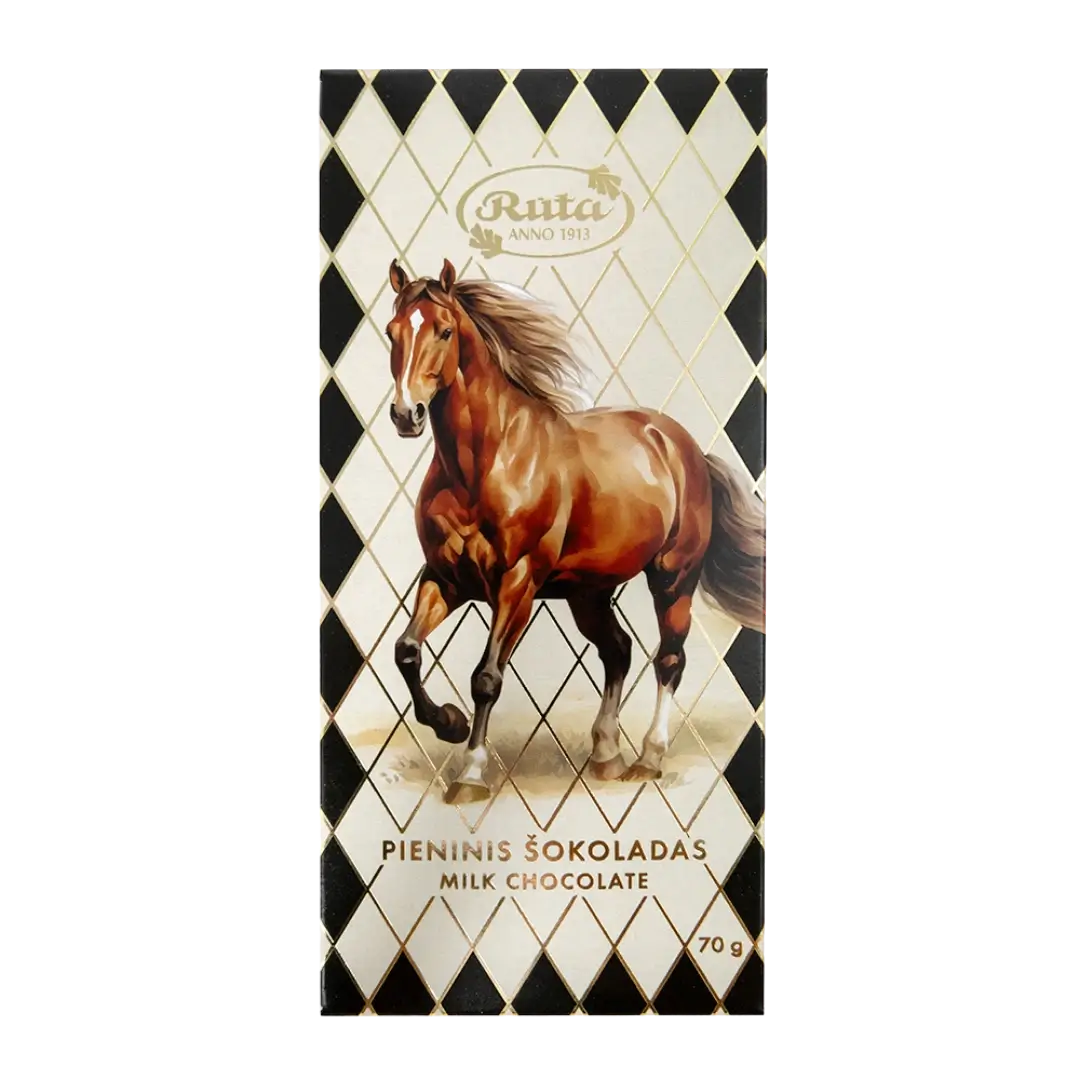 Pieninis šokoladas VERŽLUMO, RŪTA, 70 g