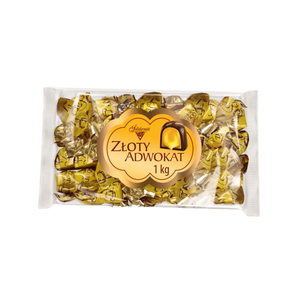 Šokoladiniai saldainiai „Złoty Adwokat“ su advo­kato skonio kremu, 1 kg pakuotė.