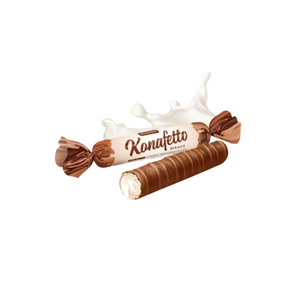 Šokoladiniai saldainiai vafliukai su kreminiu įdaru Konafetto, ROSHEN, bonboni