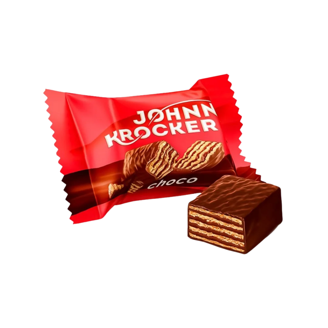 Vafliniai šokoladiniai saldainiai JOHNNY KROCKER, ROSHEN