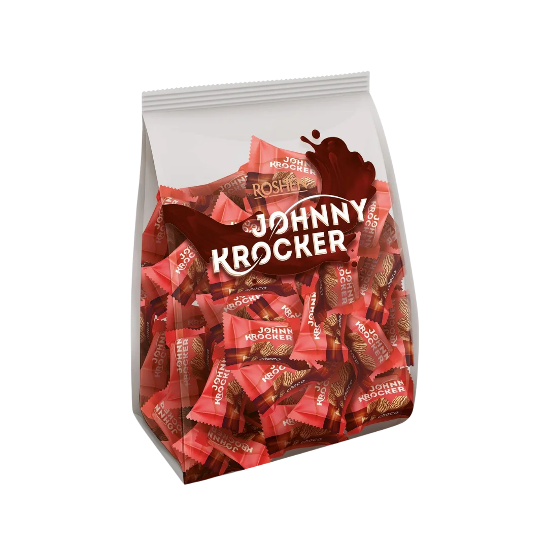 Vafliniai šokoladiniai saldainiai JOHNNY KROCKER, ROSHEN – Bonboni