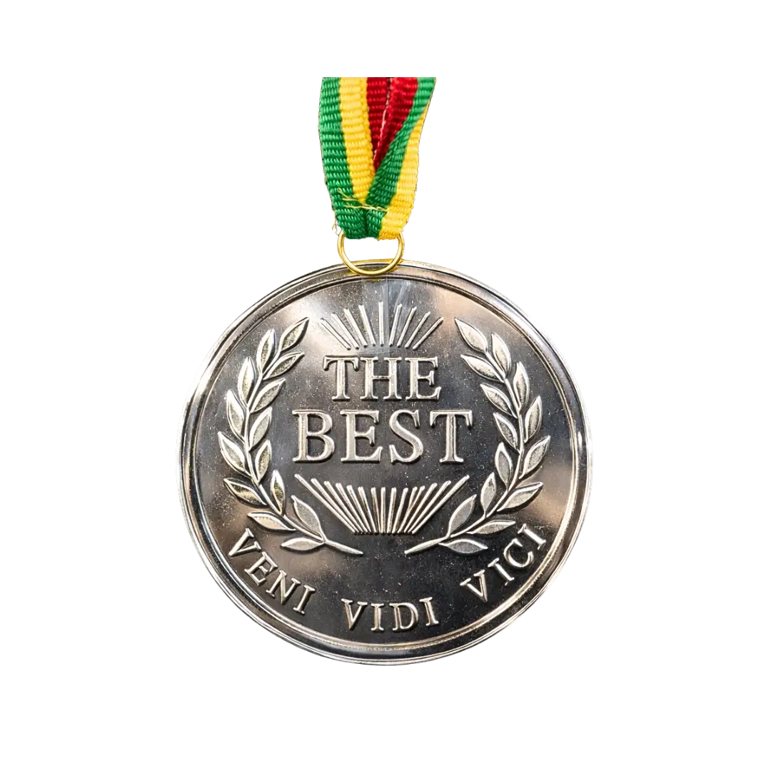 Šokoladinis sidabro medalis su juostele, 20 g