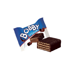Sveriami bonboni saldainiai BOBBY CRUNCH vafliukai