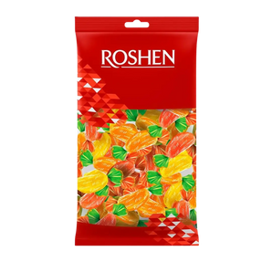 Saldainiai citrininė karamelė Citrus Mix, ROSHEN, saldainių maišas 1 kg, bonboni sveriami saldainiai