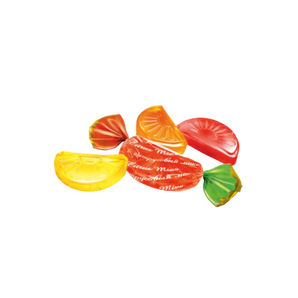 Saldainiai citrininė karamelė Citrus Mix, ROSHEN, saldainiai su popieriuku ir be, bonboni sveriami saldainiai