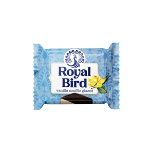 Sveriami bonboni saldainiai ROYAL BIRD vanilla souffle glazed, vanilinis paukščių pienas dengtas šokoladu