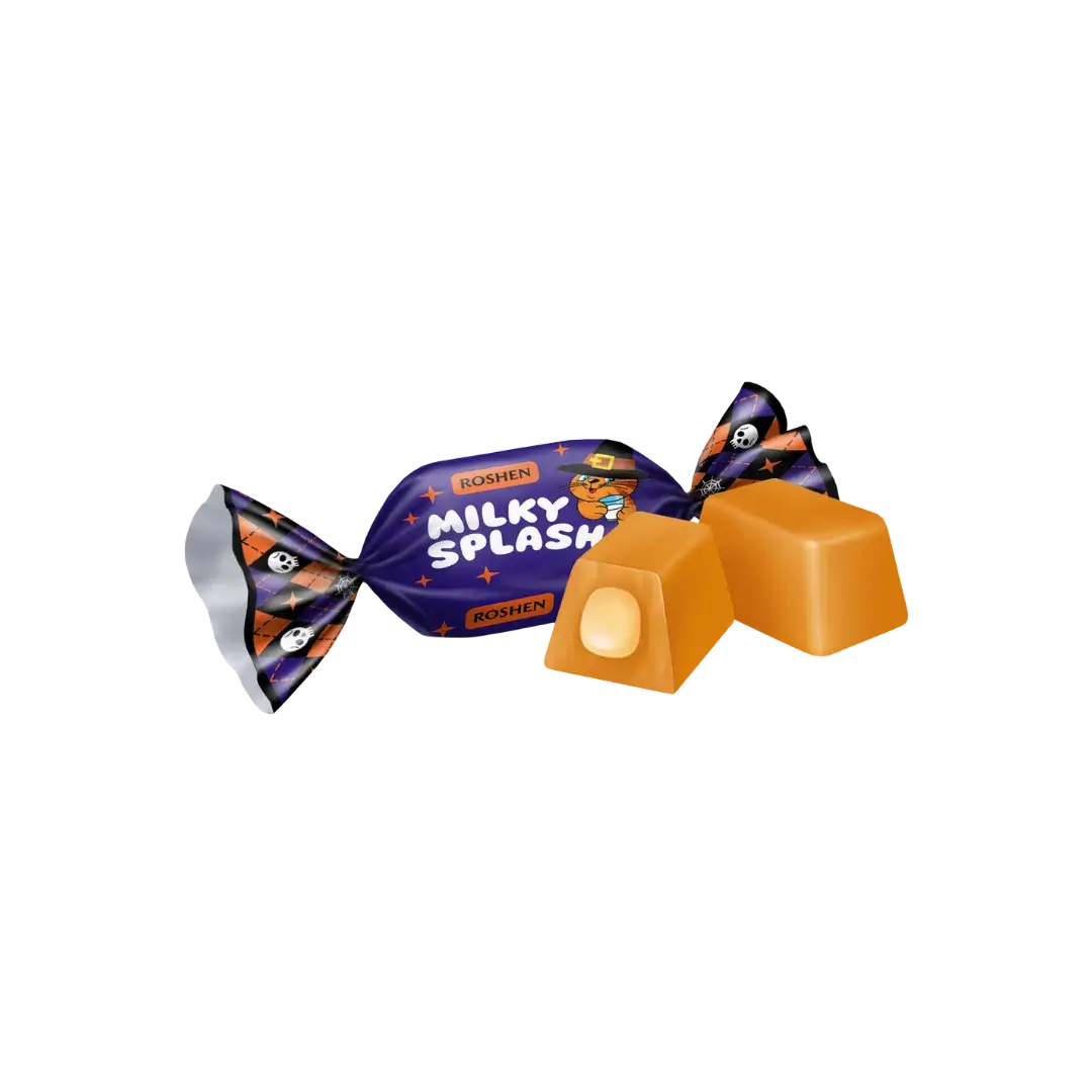Saldainiai MILKY SPLASH Halloween, ROSHEN