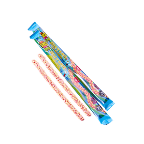 Tiniz guminukų virvutė su draže saldainiukais, 26 g, braškių ir citrinų skonio saldus užkandis.