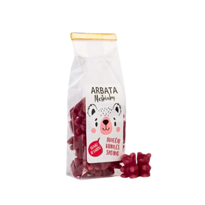 Tirpi meškiukų arbata aviečių ir vanilės skonio, bonboni