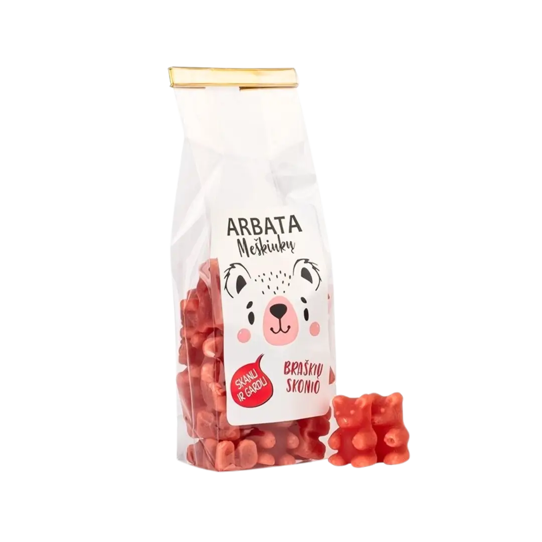 Tirpi arbata braškių skonio MEŠKIUKAI, 125 g