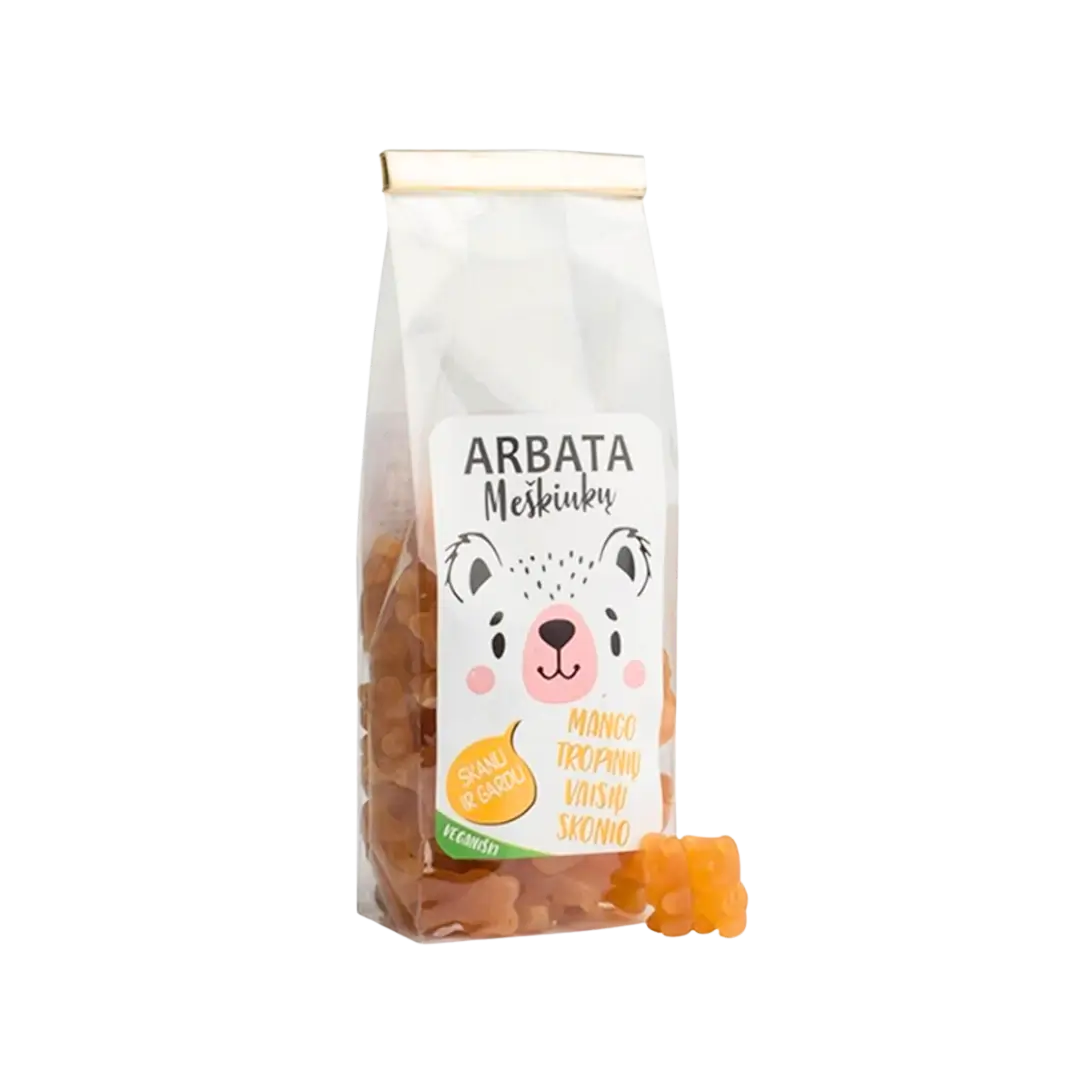 Tirpi arbata mangų ir tropinių vaisių skonio MEŠKIUKAI, 125 g