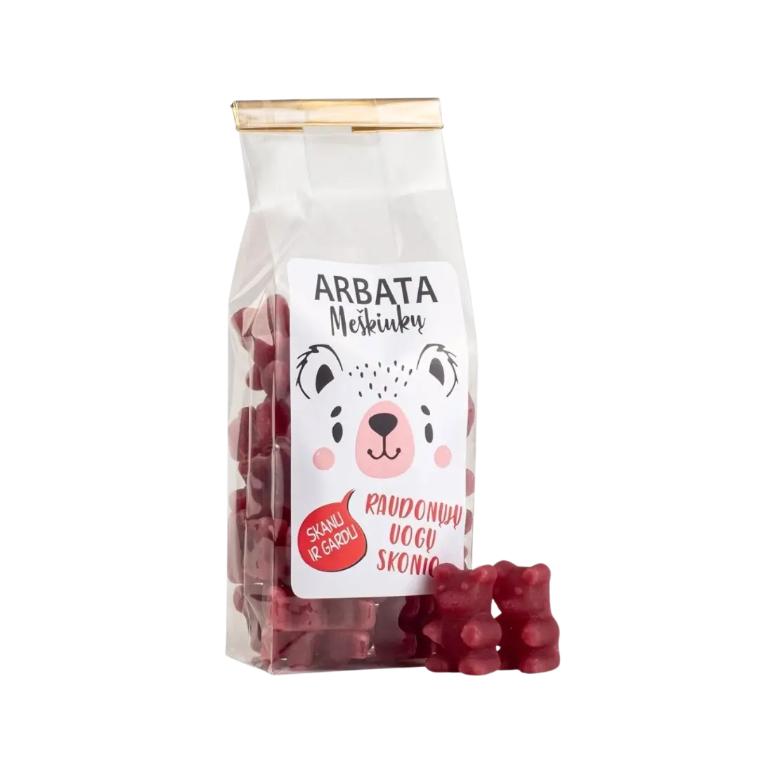 Tirpi arbata raudonųjų uogų skonio MEŠKIUKAI, 125 g