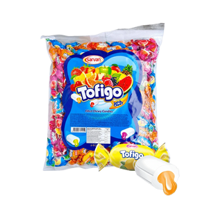Tofigo – kramtomieji saldainiai su įvairių vaisių skonio įdaru, 1 kg.