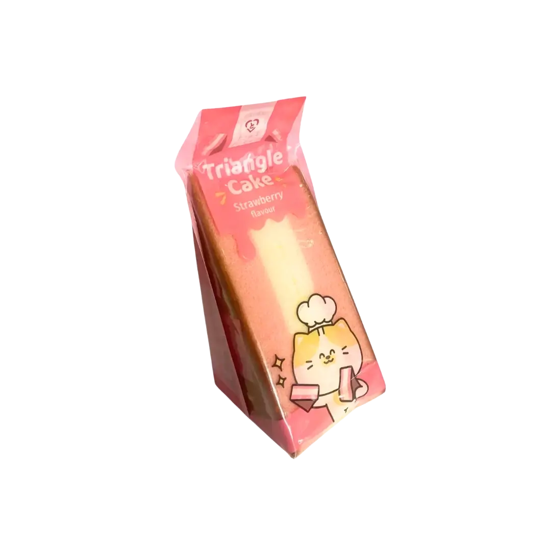 Biskvitinis pyragaitis braškių skonio TRIANGLE CAKE, TOKIMEKI, 90 g